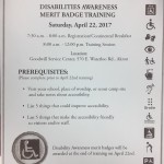 Merit Badge: Disabilities Awareness 04/22