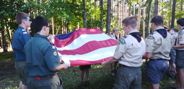 Troop 155 Wins the Retreat Banner