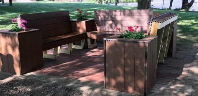 Eagle Project - New Bench behind the Church
